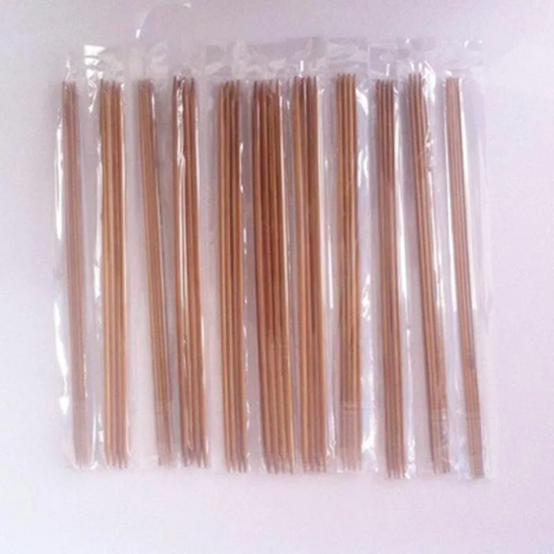 

1 Set Of 44 Double Pointed 25cm Bamboo Knitting Needles Circular Seamless 2-5mm