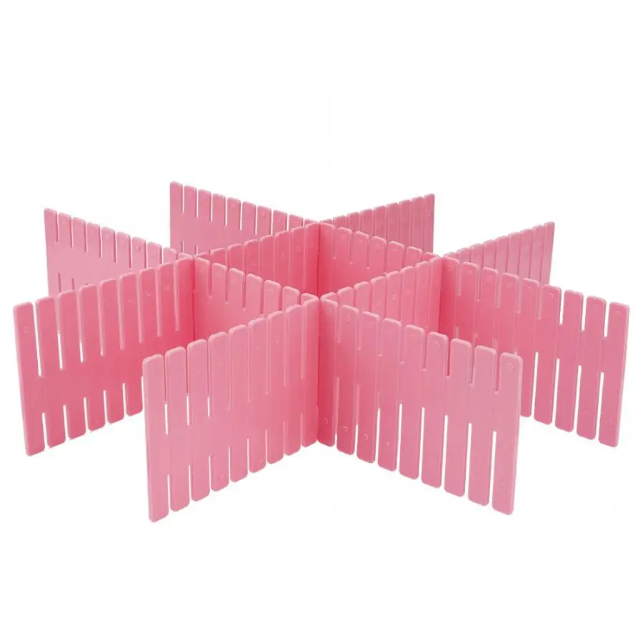 

Zerodis 4Pcs DIY Plastic Drawer Organizer Adjustable Drawer Dividers Separators