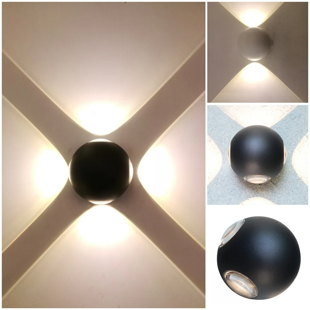 

Outdoors Waterproof Aluminum Wall Lamp All Sides Luminescence A Room Corridor Aisle Lamp Round LED Wall Lamp Decoration Lamp