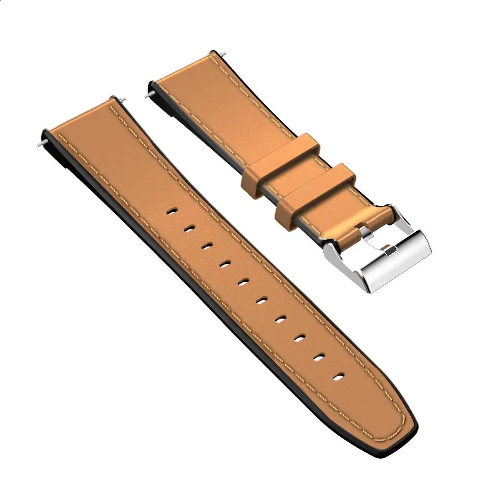 

Kospet 24MM Head Layer Cowhide Silicone Watch Band Strap for Smart Watch Kospet Hope Lite High Quality Smart Fashion Accessories