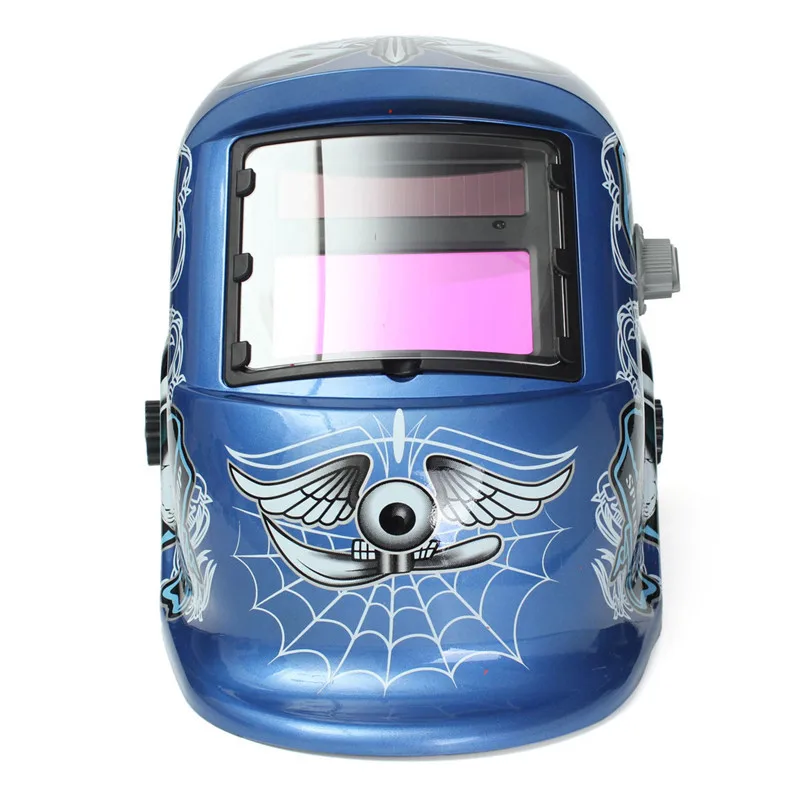 

Solar Welder Mask Auto Darkening Welding Helmet Arc Tig Mig Grinding SpiderWeb Pattern Advanced Circuit Design Welding Helmets