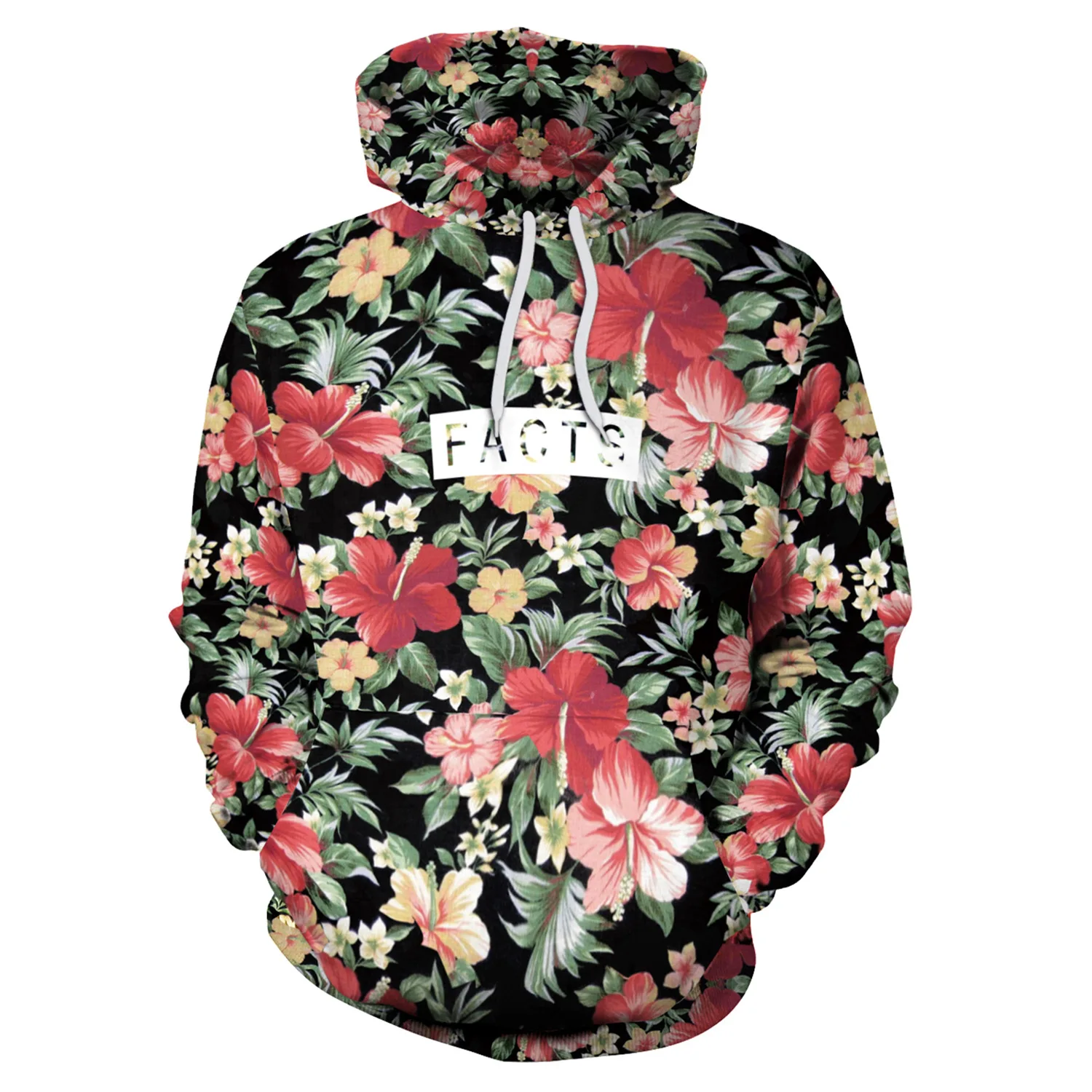 Hoodies Vintage Flower 3D Print Hoodies with Hat Women Hoodie Loose Sweatshirt Pullover Sudaderas Mujer Moletom