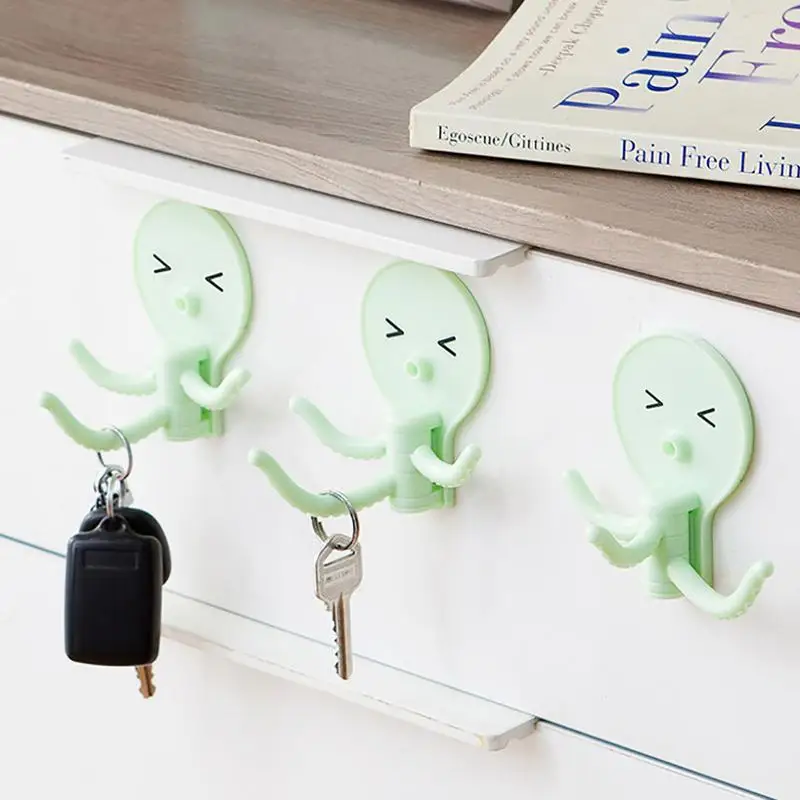 Load Bearing Wall Sticky Hook Creative Cute Octopus Hook Strong