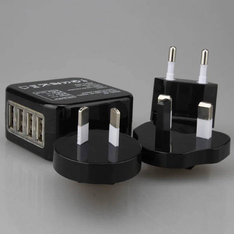 Universal Travel Charging Adapter with 4 USB Port Socket for World Travel