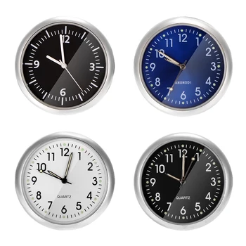 

Glow Automotive Clock Auto Watch Automobiles Interior Decoration Car Ornament Stick-On Clock Ornaments Accessories