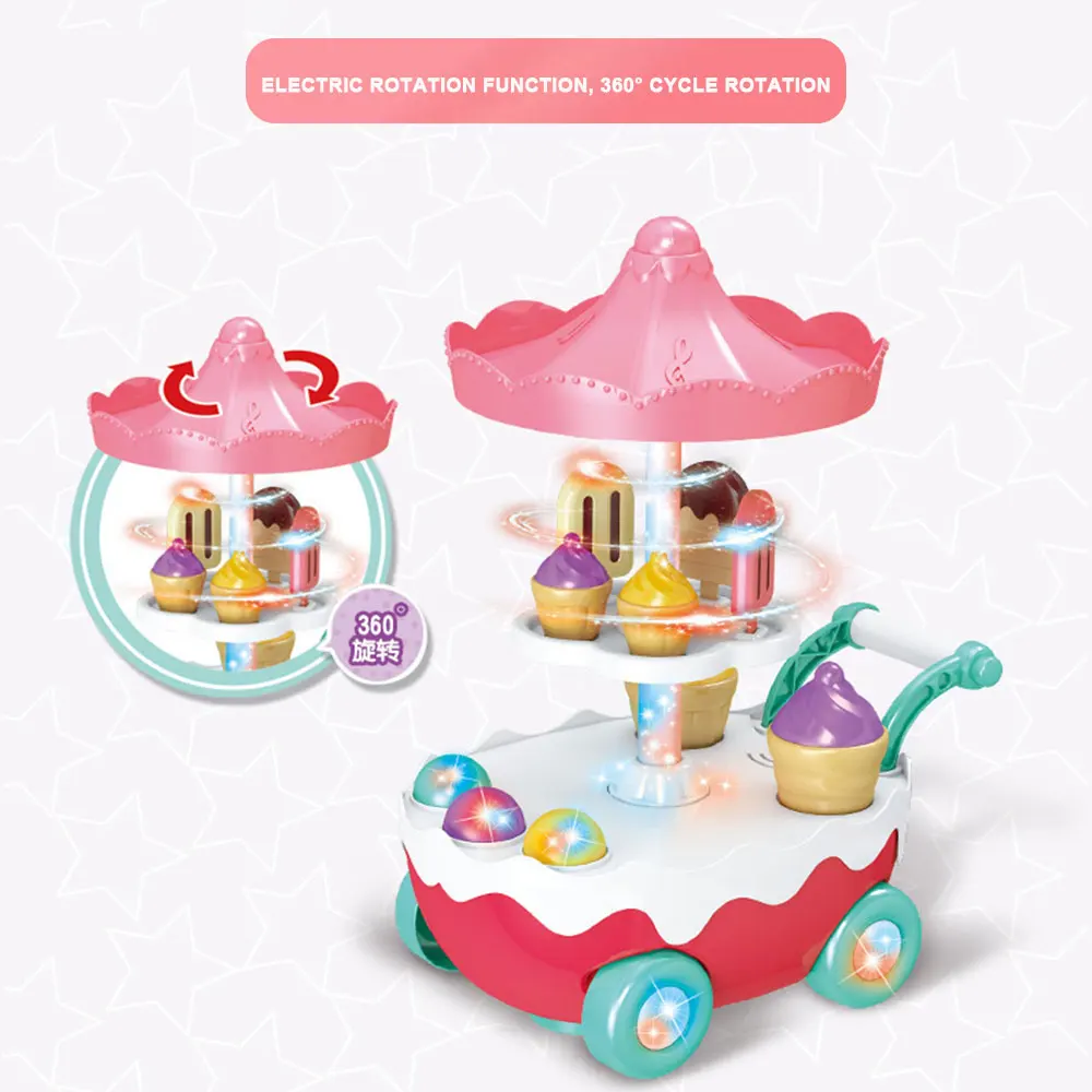 Музыкальная игрушка на колесиках музыкальное мороженое игровой домик детские