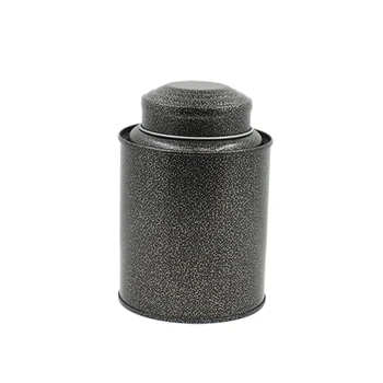 

Xin Jia Yi Packaging Metal Tin Box For Tea Golden Black Big Round Double Lid Tinplate Strong Luxury Fashion Tool Tin Container