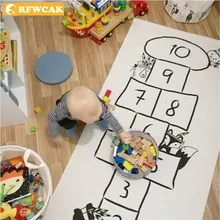 RFWCAK детский коврик для игр Прямоугольник ковер коврики цифровые шашки ползание одеяло пол ковер для детской комнаты украшение детский подарок