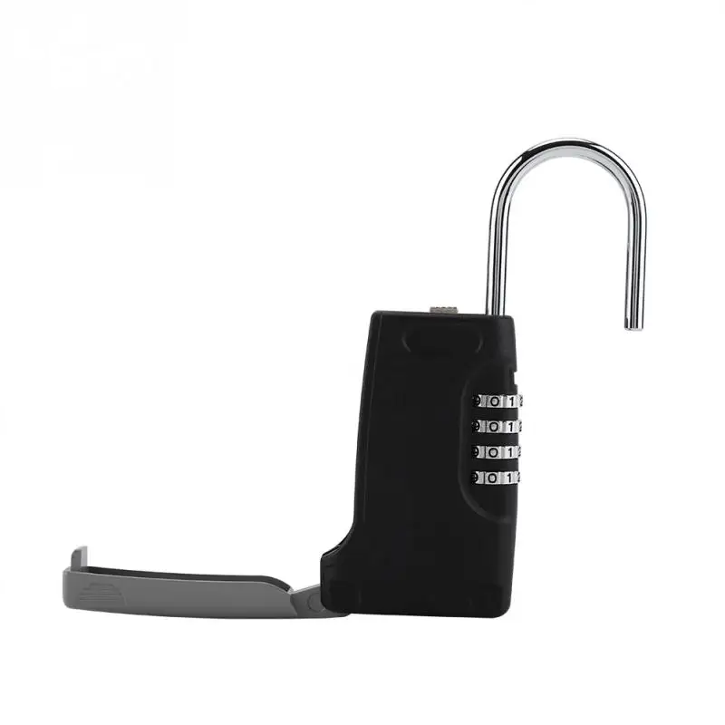 Горячая Портативный 4-разрядный Комбинации замок с ключом для путешествий безопасности ключи ящик для хранения держатель висячий замок