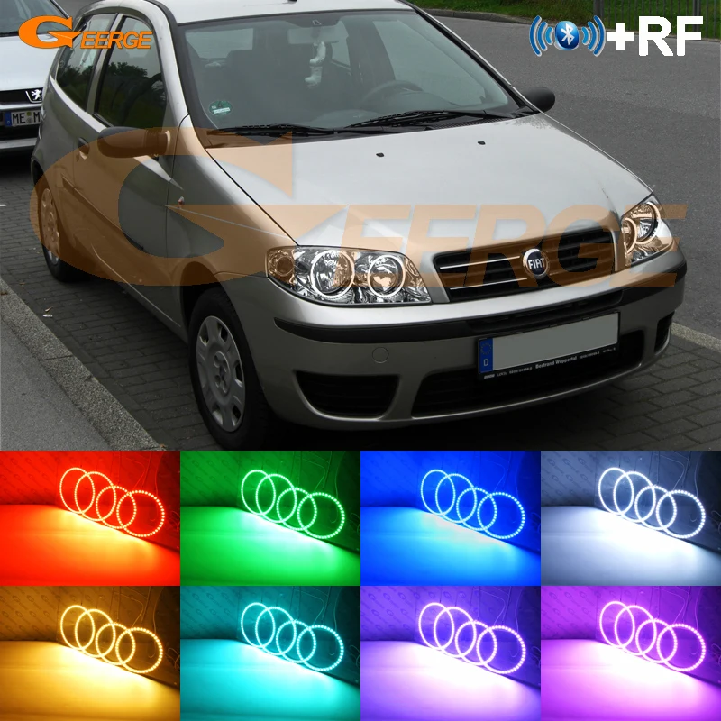  For FIAT PUNTO Mk2 2B 2003 2004 2005 2006 headlight RF Bluetooth Controller Multi-Color Ultra brigh - 32817737649