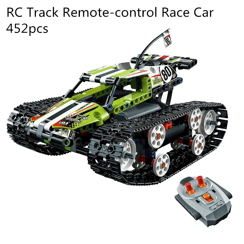 

20033 452pcs Model building kits Compatible with Lego 42065 RC Track Remote-control Race Car Set Bricks figure toys for children