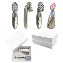 Портативный Фотон USB перезаряжаемая зарядка лазерная расческа вибрационный массаж головы волосы рост стимулирующая щетка для волос Массажная машина