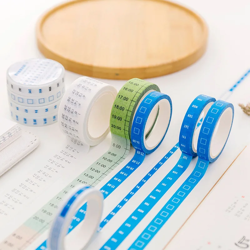 

Creative Weekly Washi Tape Daily Calendar Time Planner Sticker Notebook Diy Scrapbooking School Accessories Supplies Stationery