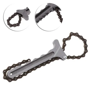 

60-120mm Adjustable Chain Dismantle Oil Filter Chain Wrench Repair Tools For Car Motorcycle