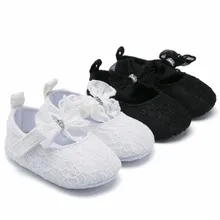 Cute Kids Baby Girls Non-Slip Lace Frilly Flower Crib Shoes Cotton Soft Solid Causal Diamond Bowknot Patchwork Crib Shoes 0-12M