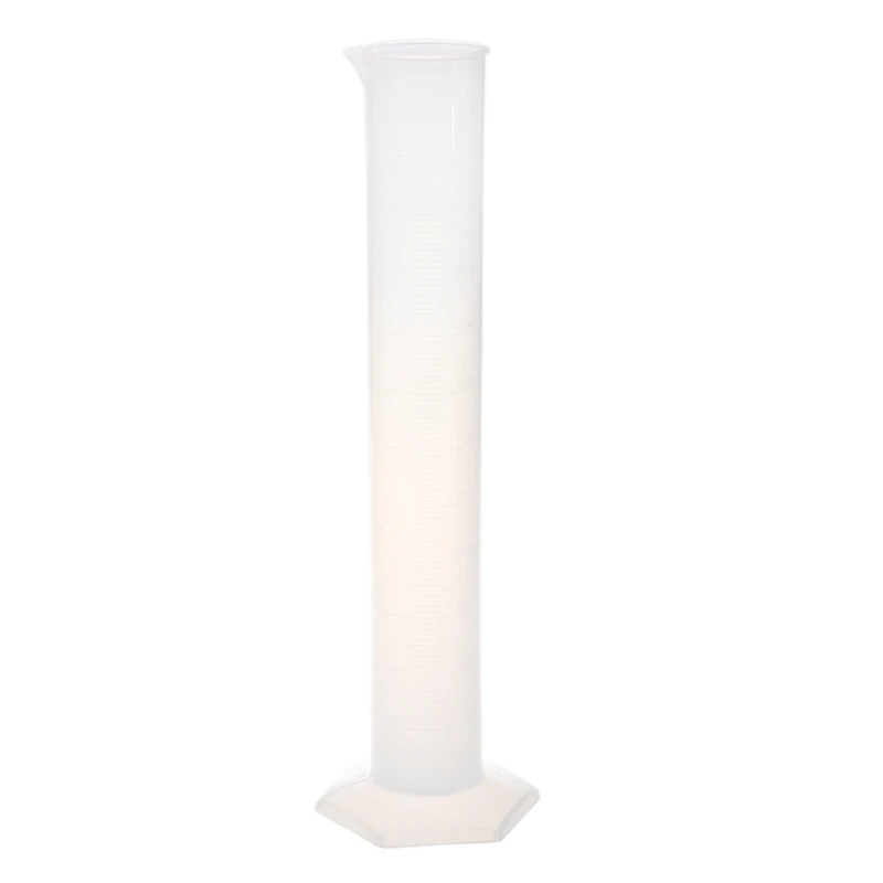 

Lab Set 500mL Capacity Clear White Plastic Graduated Cylinder