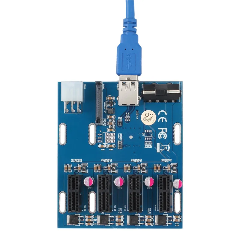 Плата расширения PCI Express E 1X слоты 1 4 слоя + кабель USB 3 0 для майнинга|Соединители| |