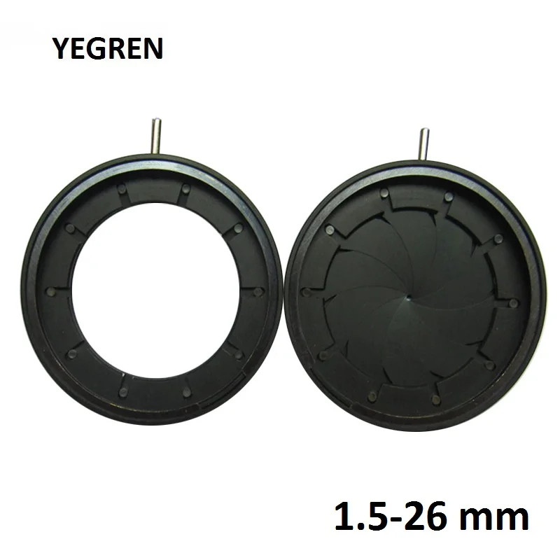 Microscope 1.5-26 mm Amplifying Diameter Metal Zoom Iris Diaphragm Aperture Condenser for Camera CC - 32995647504  Microscope 1.5-26 mm Amplifying Diameter Metal Zoom Iris Diaphragm Aperture Condenser for Camera CC - 32995647504