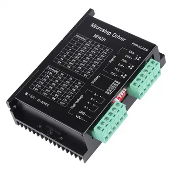 

Stepper Motor Driver Module M542H DC 12-32V 3A 128 Microstep Stepper Motor Driver for 2-phase 4-phase Hybrid 42, 57 Motors Tool