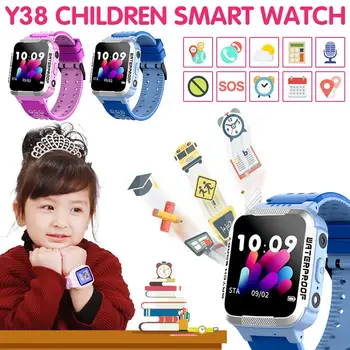 

Y38 Children Smart Watch GSM Color Touch LBS GSM Tracker Positioning One Touch SOS Anti-Lost Waterproof for IOS Android Kid Care
