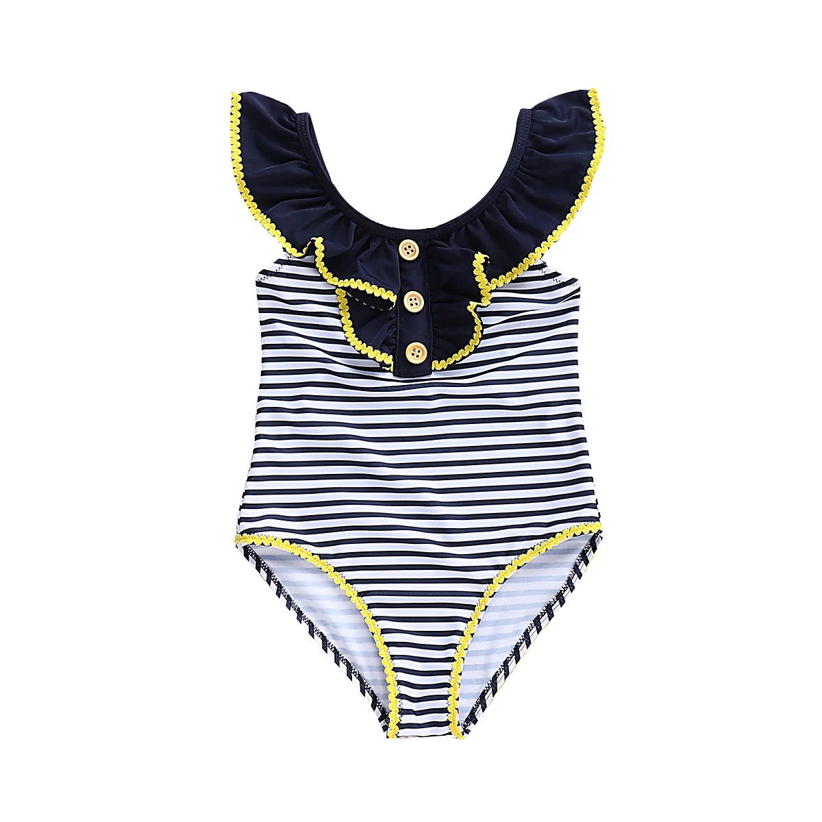 striped swimming costume