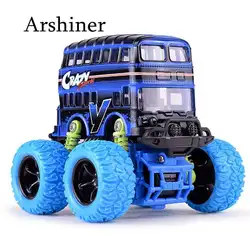 Скользящая инерционная мини-слоистая игрушка для автобуса случайная ручная двойная симуляция детские автомобили автобус