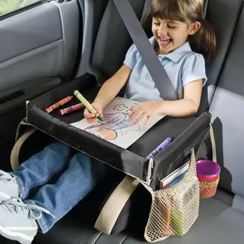 

Multi-Function Baby Stroller Game Table Drawing Board For Children Waterproof Storage Car Mobile Portable Desk
