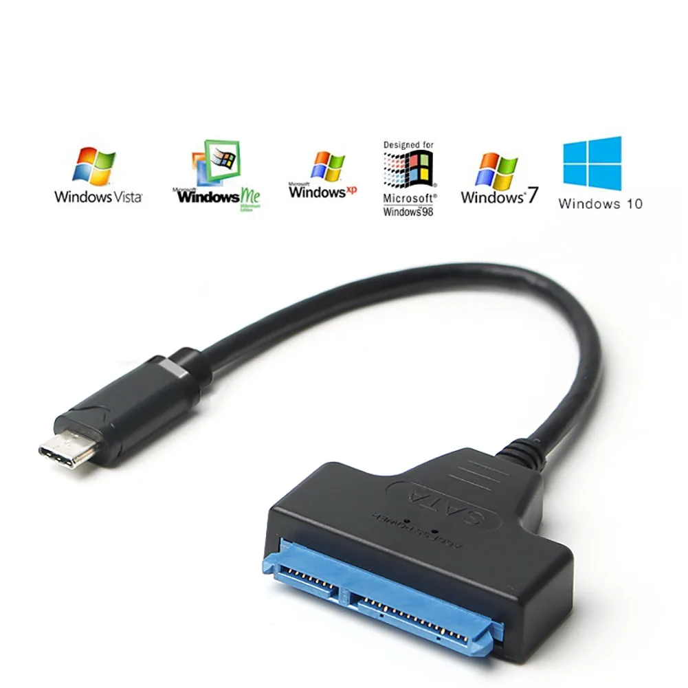 

USB 3.0 To SATA 15+7 Pin 2.5 Inch Hard Disk Driver SSD Adapter Data Power Cable 22pin sataIII to USB3,0