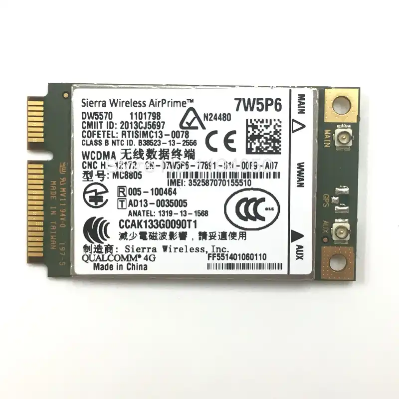 Sierra Mc8805 Unlock Dw5570 7w5p6 For Dell Latitude E5440 E6440 E6540 E7240 E7440 M4800 M6800 Qualcomm 4g Module Card Mc8805 3g Modems Aliexpress