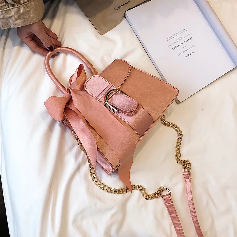 

Luxury Brand Tote Crossbody Bags Women 2019 High Quality PU Leather Female Designer Handbag Ladies Hand Scarves Bow Shoulder Bag