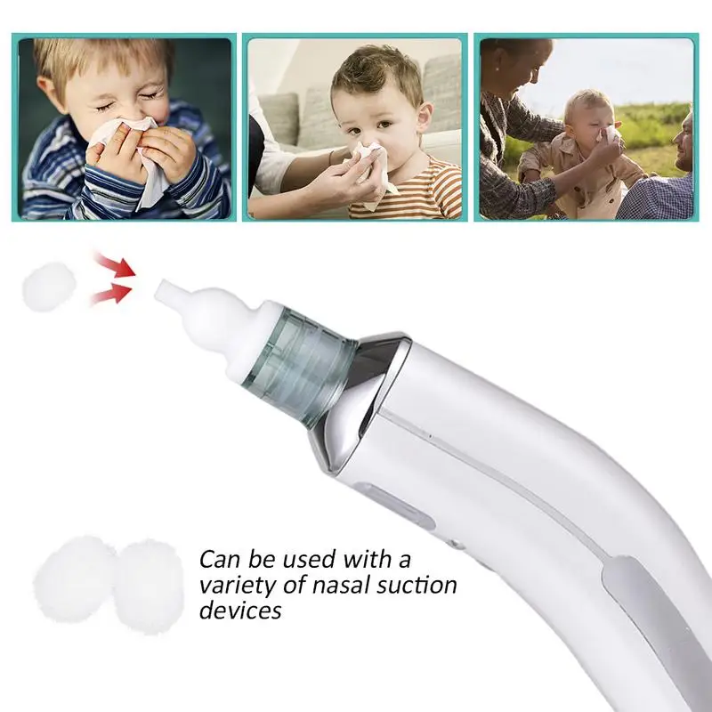 200PCS Baby Nasal Aspirator Filter Cotton Nasal Suction Device Accessories Disposable Filter Cotton Nose Cleaner For Baby Care