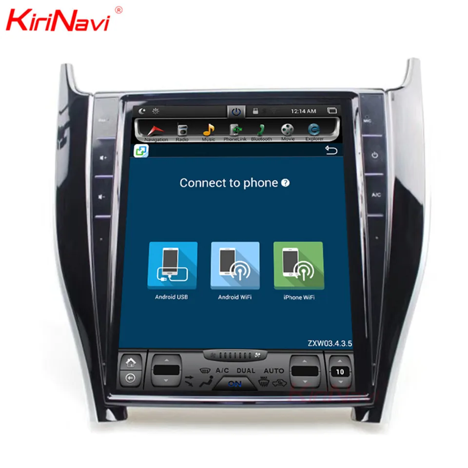 Cheap KiriNavi Vertical Screen Tesla Style 12.1inch Android 7.1 Car Stereo For Toyota Harrier Radio Multimedia Player GPS Navigation 4