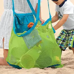 Большой пляжная сумка в сеточку открытый детские пляжные игрушки быстрая сумка для хранения песка инструмент для дноуглубления разное
