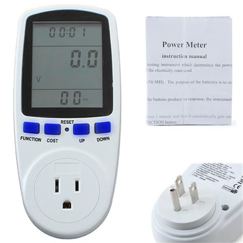 Watt meter. измеритель напряжения и частоты сети 220 вольт в розетку. ваттметр pzem-021. цифровой жк-измеритель мощности, 220 в. энергометр ts-838.