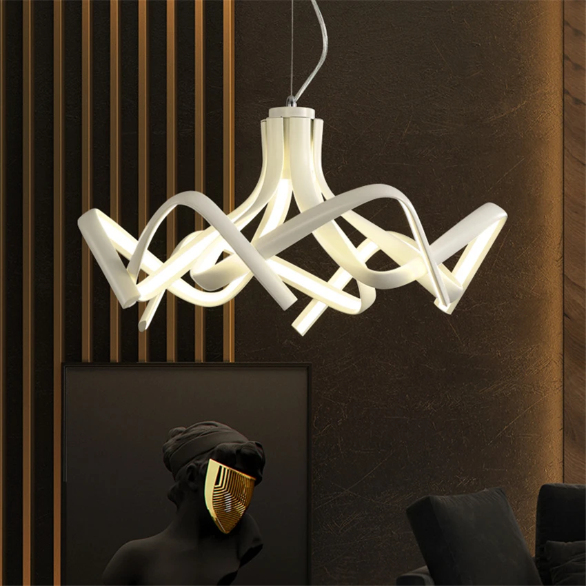 

Nordic Led Pendant Lights Kitchen Fixtures Dining Bar Shadow Dance Pendant Lamp Bedroom Dining Room Decor Hanging Lamp Luminaire