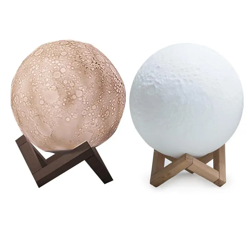 

3D Print Mars Lamp Colorful Moon Lamp Rechargeable Change Flapping Usb Led Night Light Home Decor Creative Gift