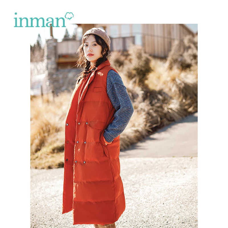 INMAN 2018 Winter New Arrival Female Lapel Warm Windproof Retro long Section Woman Down Coat INMAN 2018 Winter New Arrival Female Lapel Warm Windproof Retro long Section Woman Down Coat