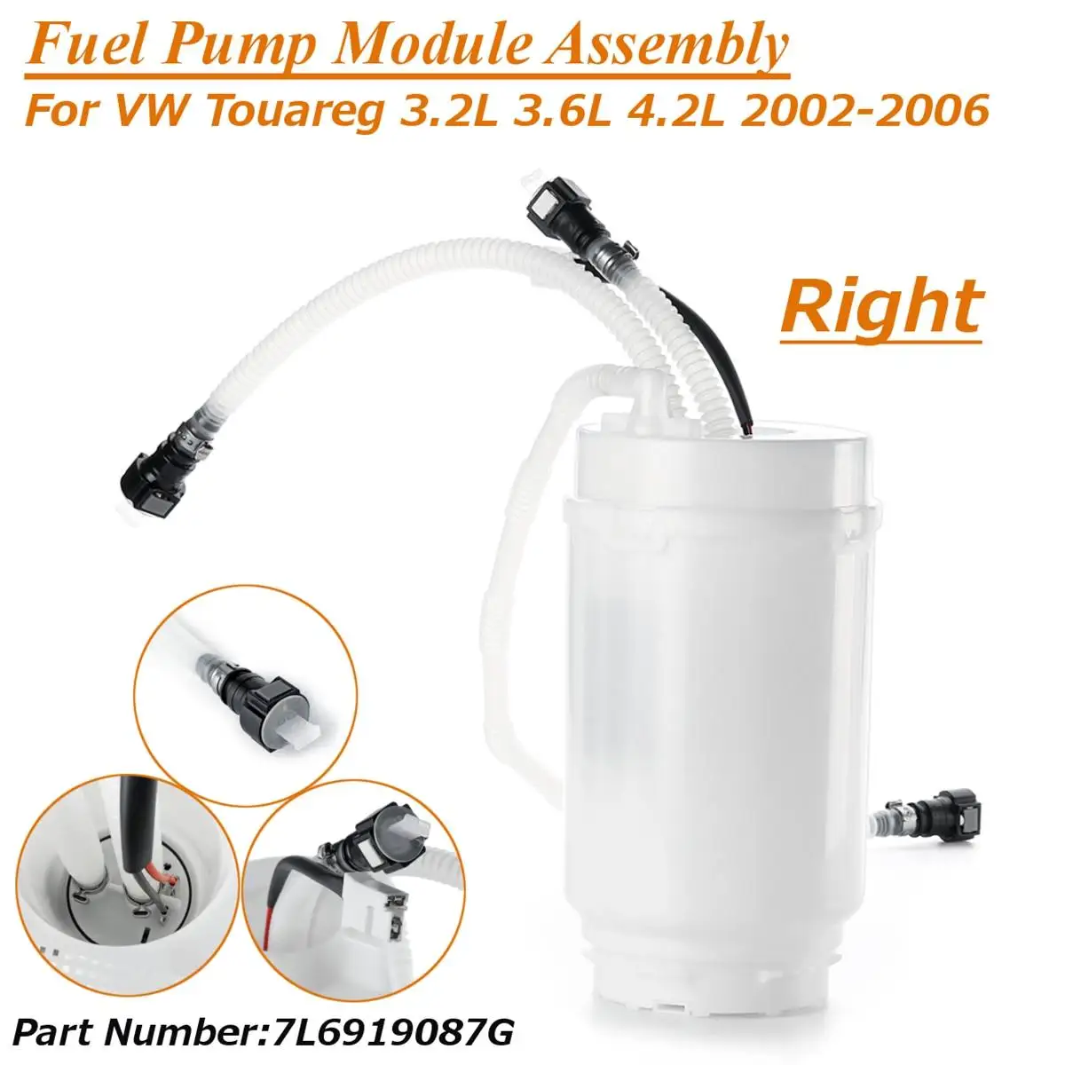 

For VW Touareg 3.2L 3.6L 4.2L 2002-20061 Pcs Left Right Car Fuel Pump Module Assembly Unit 7L6919087F 7L6919087G Replacement
