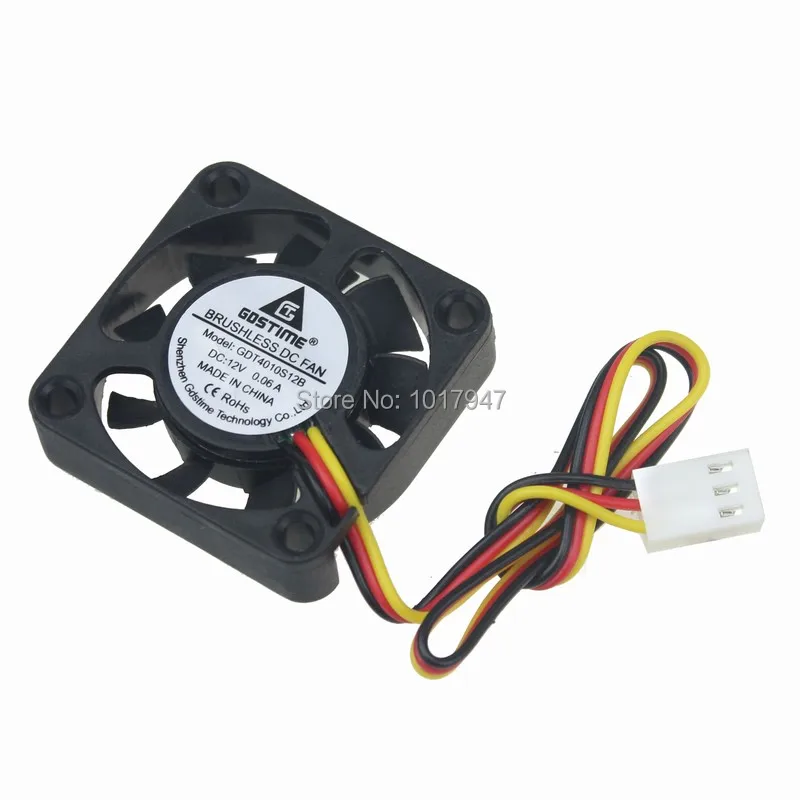 Gdstime 12V 3Pin 40mm 40x40x10mm 4010 Бесщеточный Охлаждающий вентилятор постоянного тока 5 шт. в