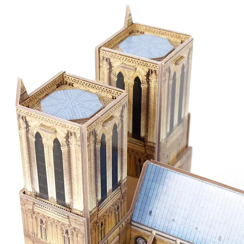 53 шт. всемирно известная архитектура Нотр дама Парижа DIY 3D бумажная модель пазла