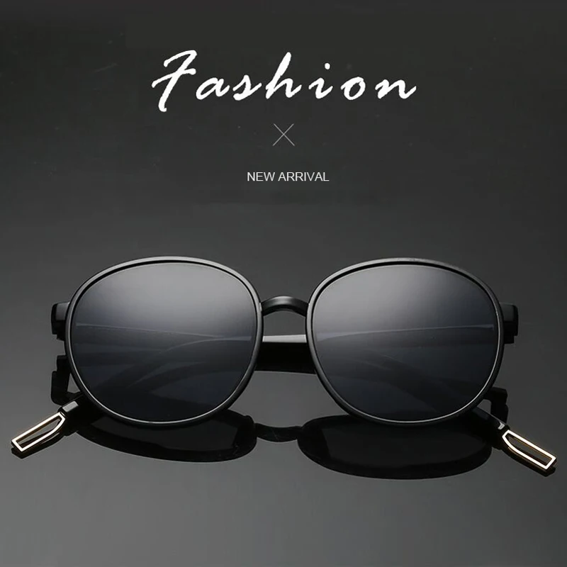 Круглые Солнцезащитные очки женские брендовые дизайнерские овальные негабаритные Солнцезащитные очки женские ретро черные очки UV400