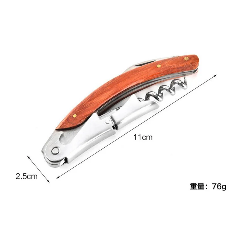 Лучшая акция, классический дизайн, функциональный штопор с деревянной ручкой из нержавеющей стали, двойной шарнир, открывалка для бутылок вина, цена