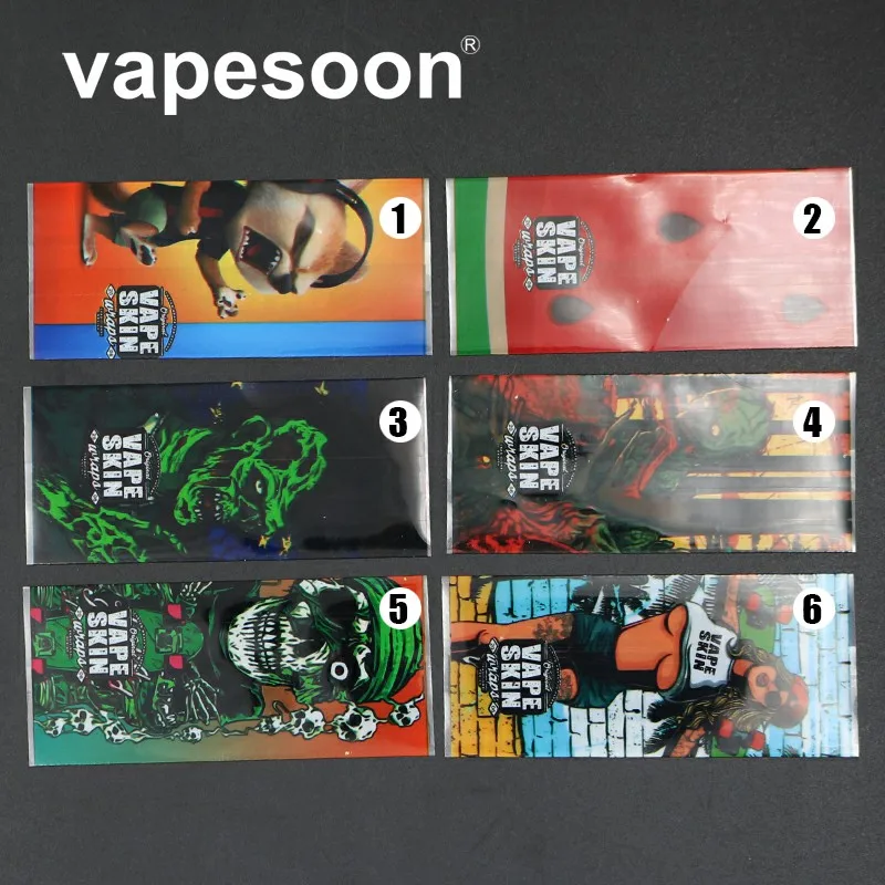 

10pcs 18650 Battery Wrapper Stickers protector Skin e cigarette Vape Battery sticker beautiful pattern cover