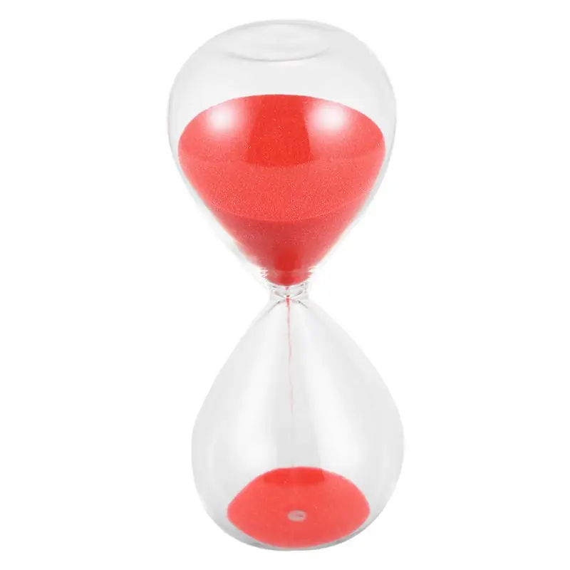 

Large Fashion Red Sand Glass Sandglass Hourglass Timer Clear Smooth Glass Measures Home Desk Decor Xmas Birthday Gift (Red, 15