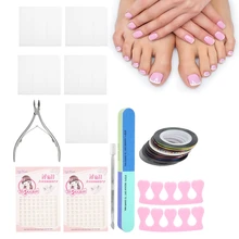 Набор для дизайна ногтей, удаление ороговевшей кожи, машинка для стрижки ногтей, пилка для наращивания ногтей, маникюрные разделители для ног, набор для маникюра