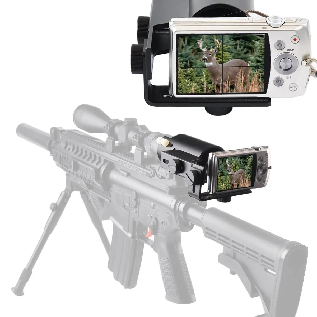 Универсальный телефон держатель объектива винтовка адаптер для прицела SmartphoneSmart стрелять прицела для компактный камера Casio sony Canon Nikon