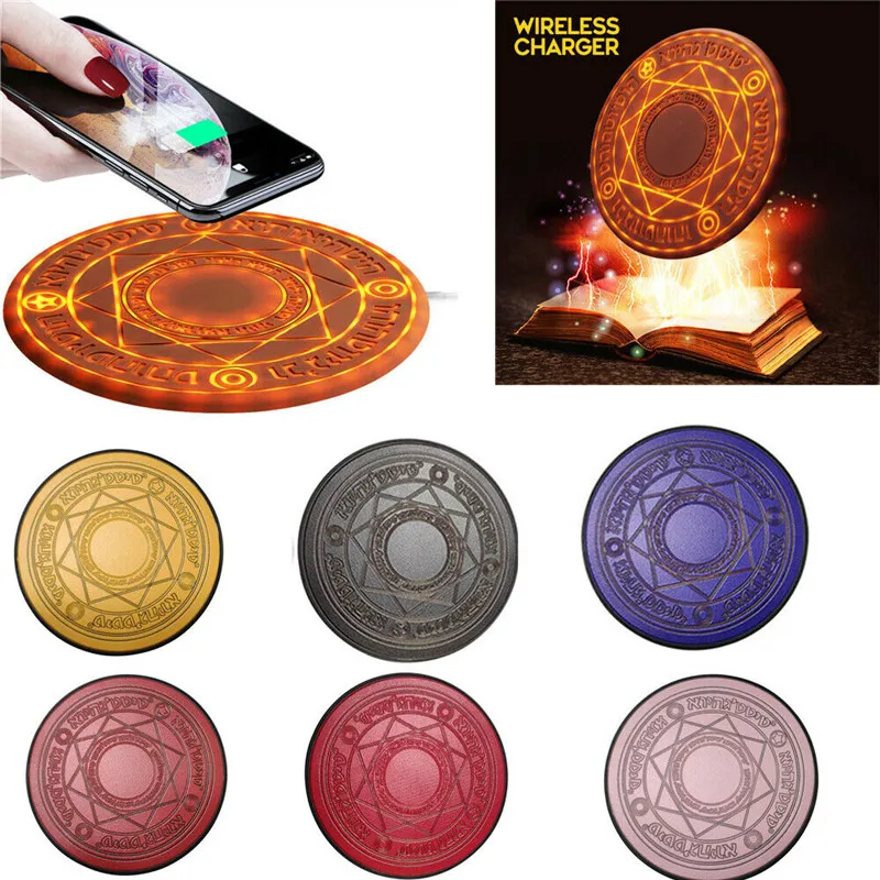 

Glowing Magic Array Qi Wireless Fast Charger 5/7.5/10W for iPhone Samsung Huawei