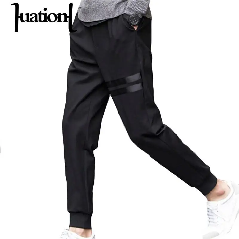 Huation Hip Hop Harem Pants Mens Joggers Trousers Skinny Pants Black Tracksuit Fitness Compression Sweatpant men Joggers Pants