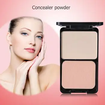 

1PC Face Contour Finishing Powder Skin Oil-control Mineral Brighten Concealer Whitening Make Up Pressed Powder with Puff Mirrors