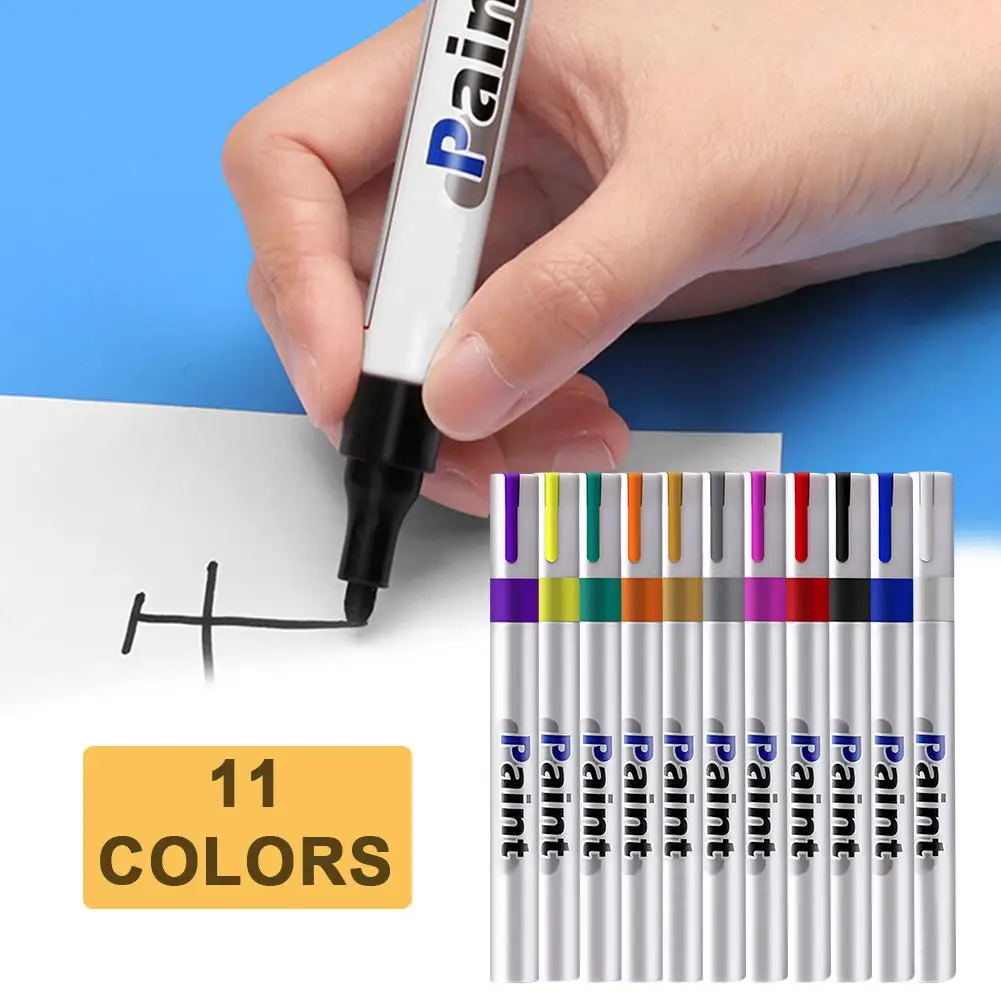

High Quality 11Colors Paint Pens Oil-based Paint Marker Long Lasting Fast Drying For Marking Painting Graffiti